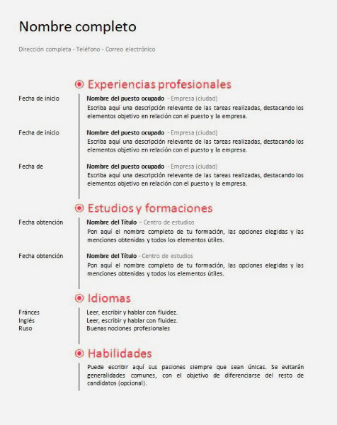 plantilla currículum barrendero